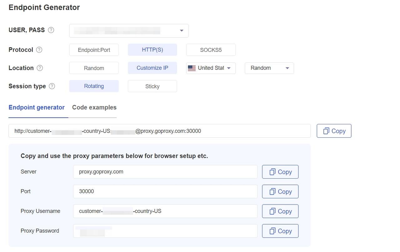 goproxy parameters