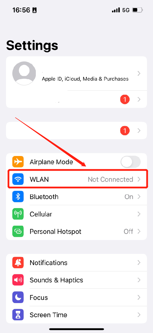 Access Wi-Fi Settings-iPhone