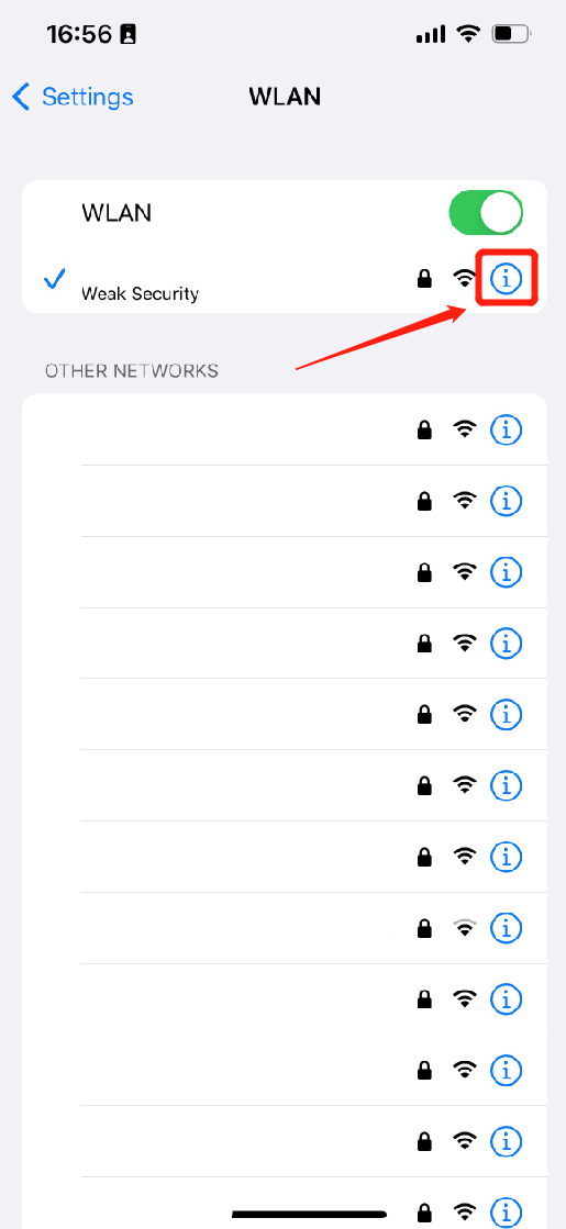 Find Your Wi-Fi Network-iPhone