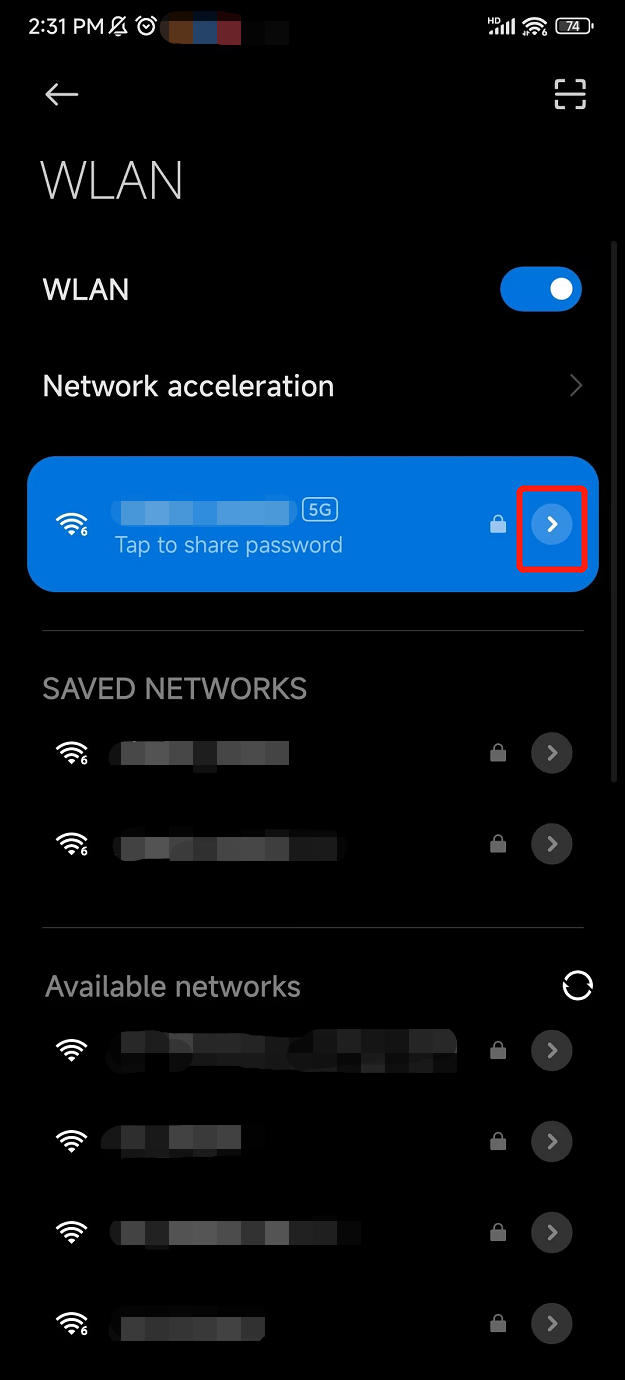 Access Connected Wi-Fi Details-Android