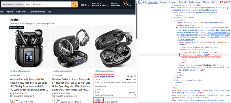 .a-price for amazon product price