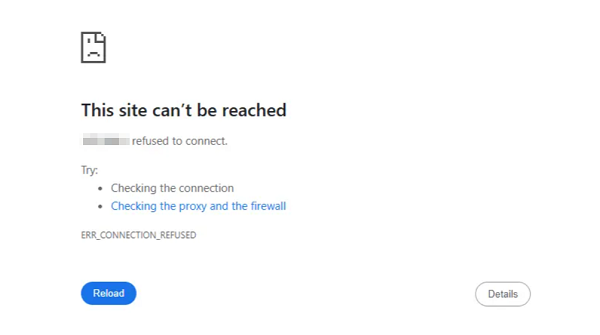 this site can't be reached