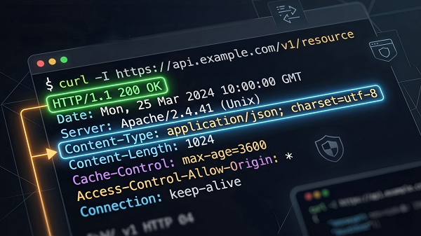 curl show response headers
